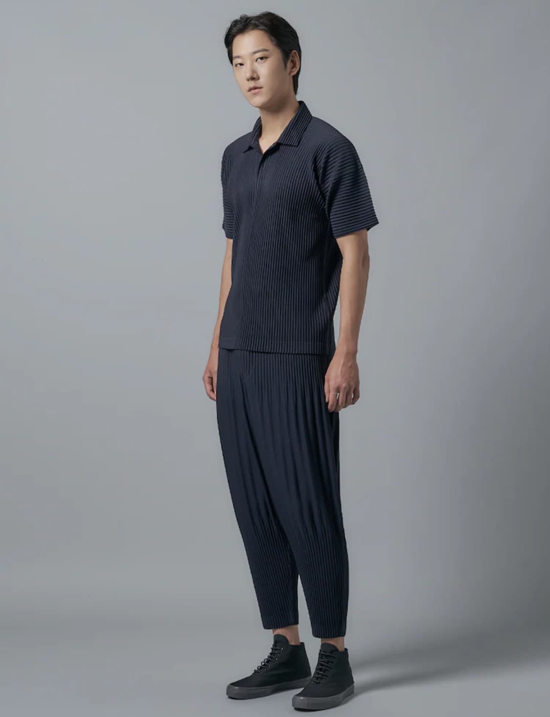 옴므플리세 베이식 팬츠 ( 롱 / 크롭 ) 상품이미지1