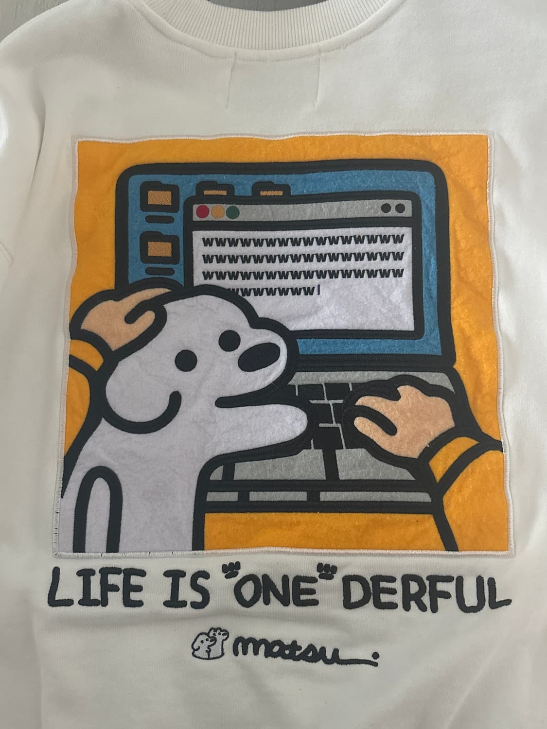 프릭스 스토어 마츠이 콜라보 맥북 강아지 맨투맨 상품이미지1