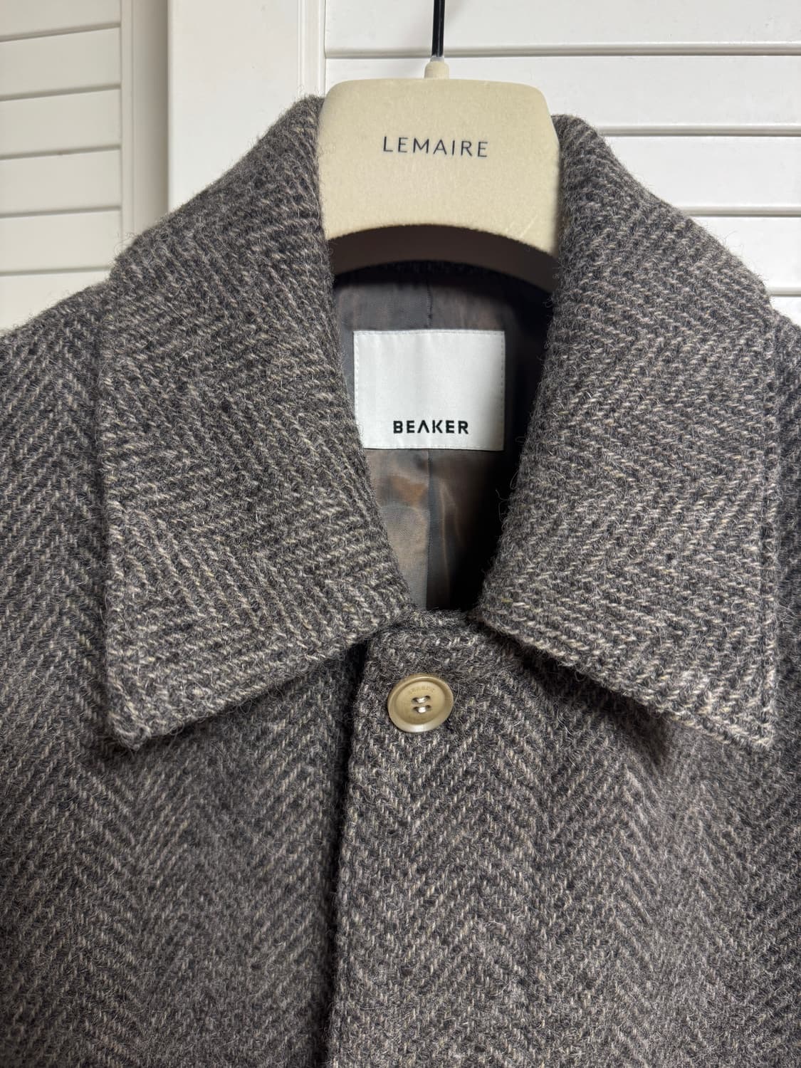 23FW 삼성물산 비이커 헤링본 트위드 발마칸 맥코트 오버핏 1 상품이미지3