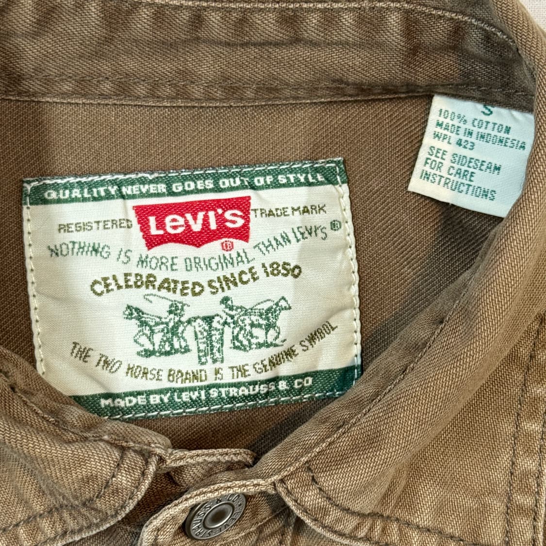 100) 리바이스 투포켓 워크 데님 셔츠 자켓 T버튼 타입 상품이미지7