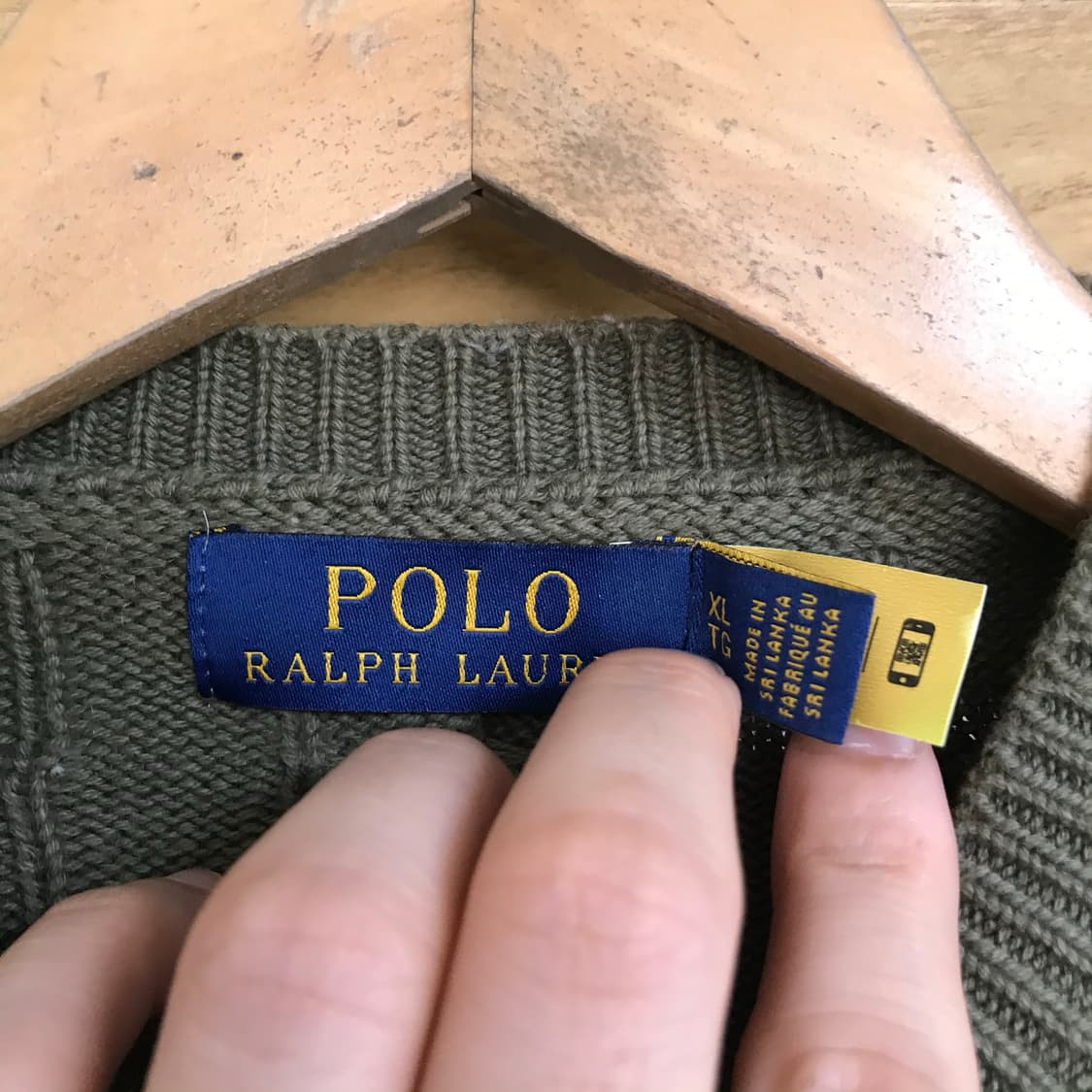 폴로 랄프로렌 큐알 카키 여성 꽈배기 가디건 상품이미지3