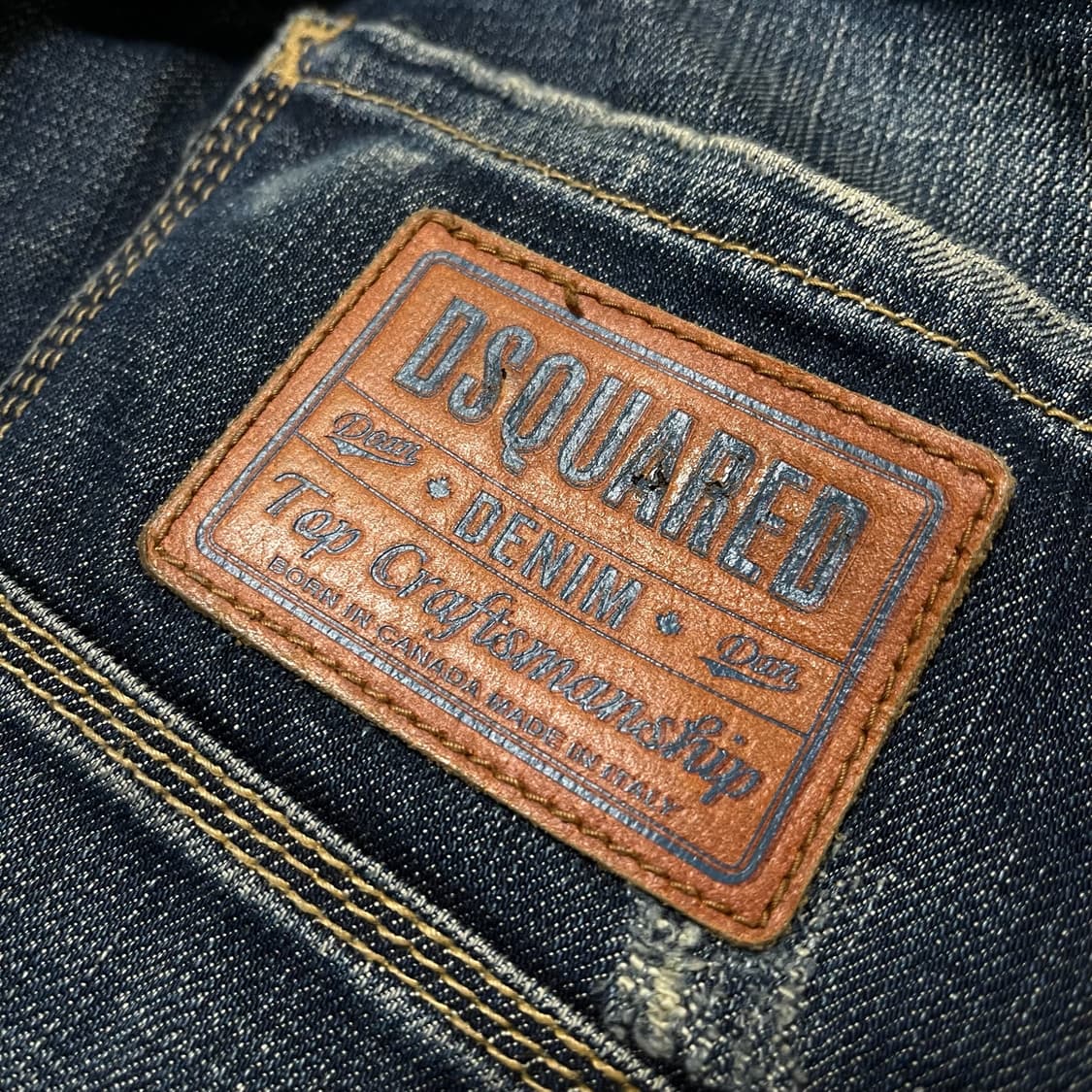 디스퀘어드2 데미지 페인팅 워싱 데님 청바지 [진청] 50 상품이미지10