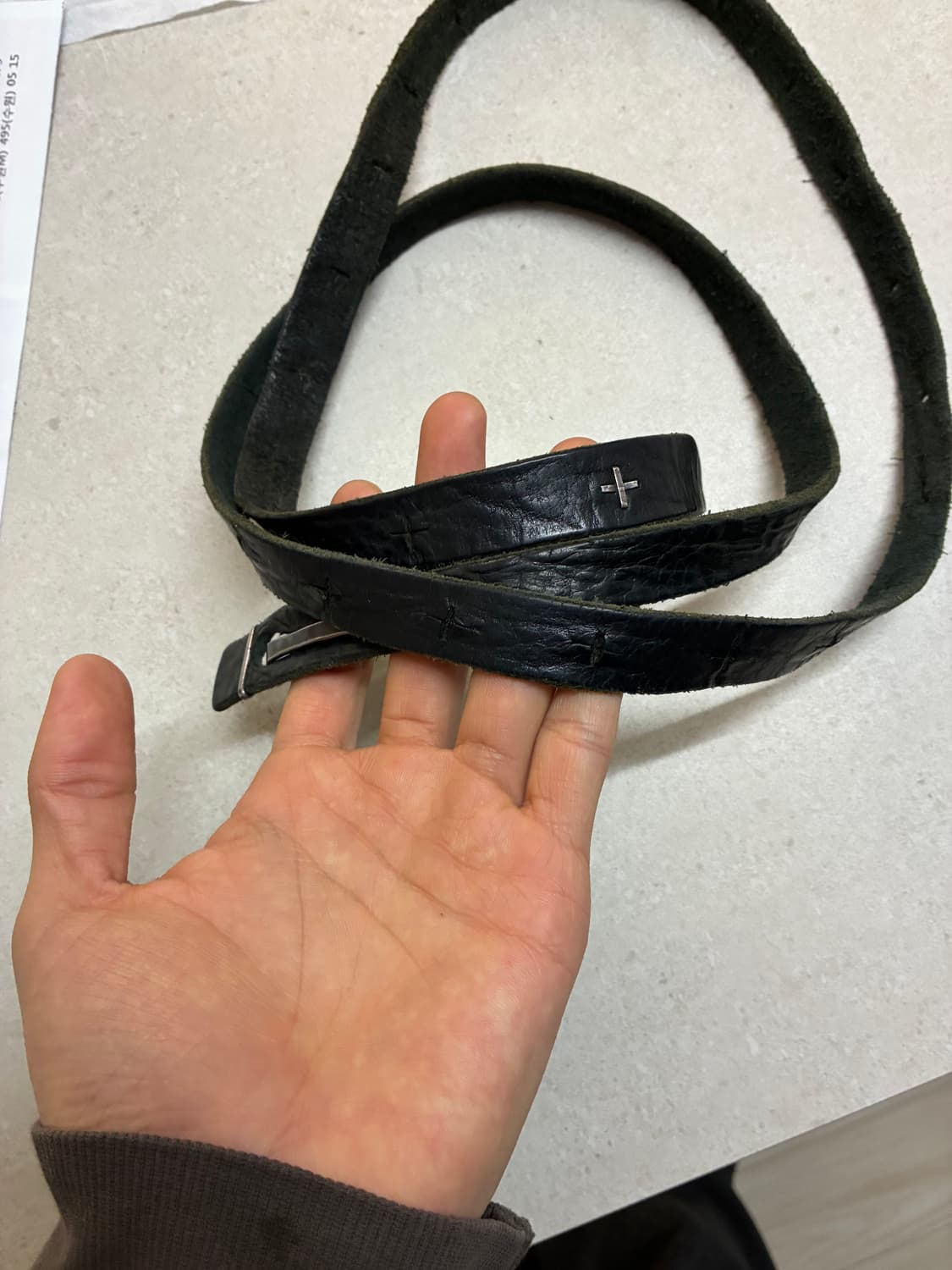 Ma+ 롱 레더 벨트 착샷 O 상품이미지2