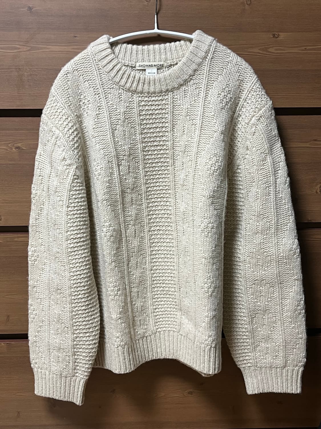 토마스모어 케이블 니트 윈터크림 상품이미지5