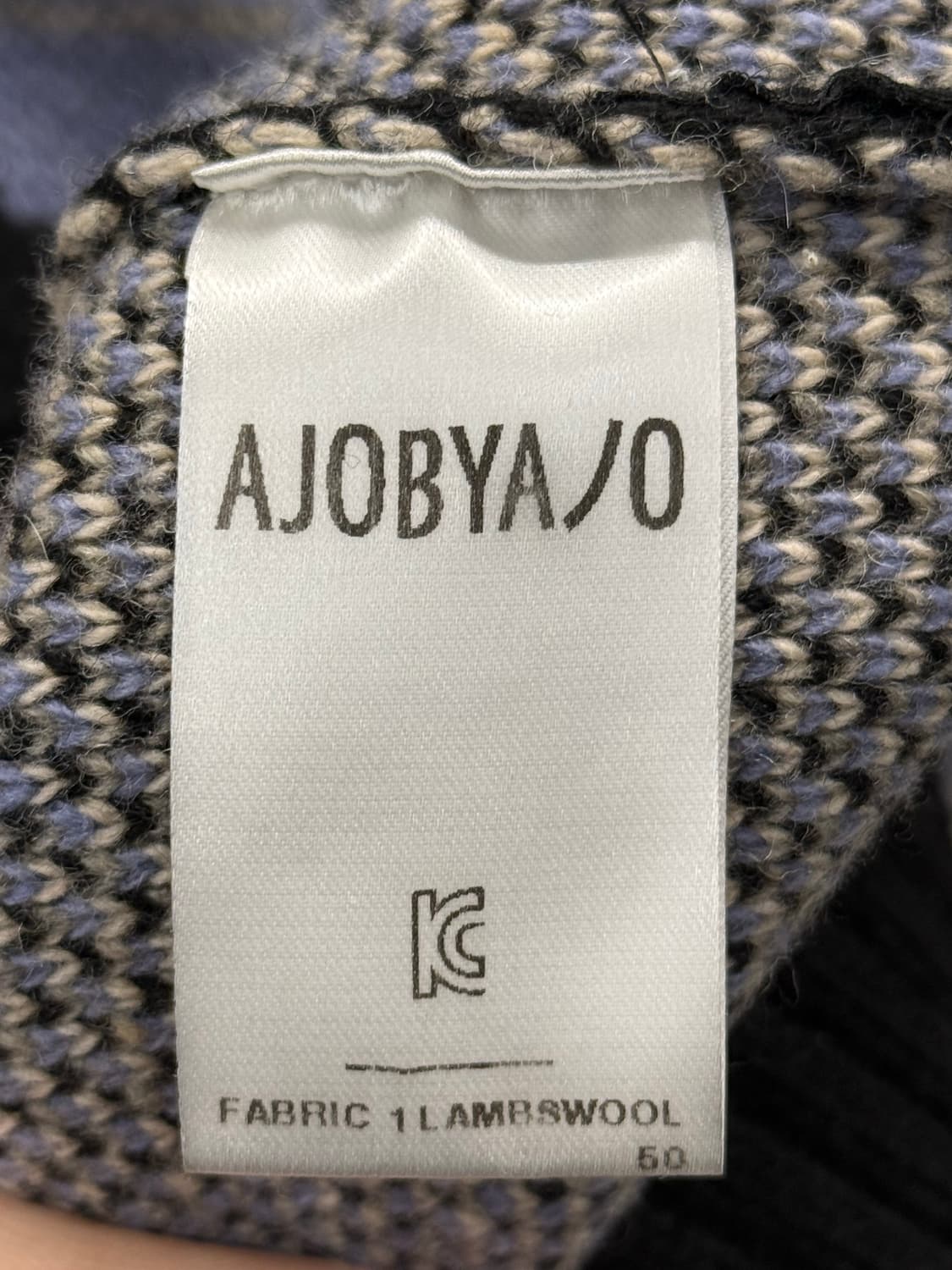 아조바이아조 오버사이즈 니트 블랙/블루 상품이미지5