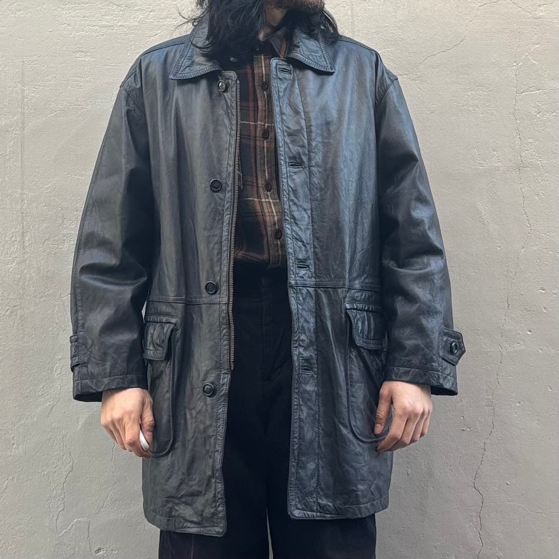 빈티제 레더 카 코트 상품이미지10