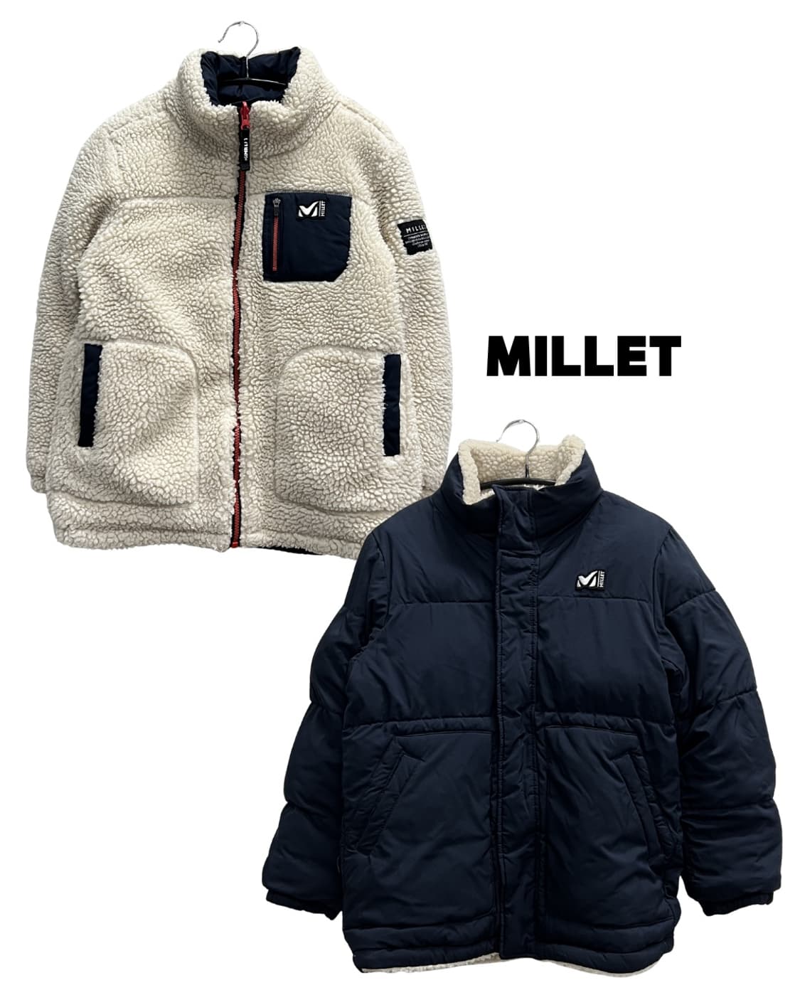 밀레 키즈/우먼스 리버시블 양털 셰르파 뽀글이 플리스 자켓 상품이미지1
