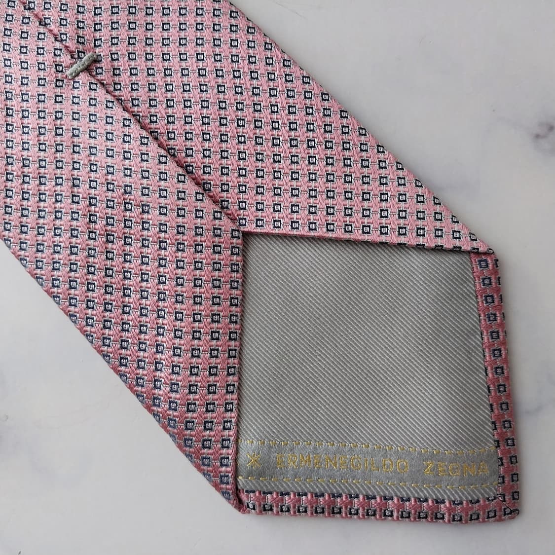 에르메네질도 제냐 자카드 패턴 넥타이 8.7cm S~A+등급 K2534
 상품이미지8