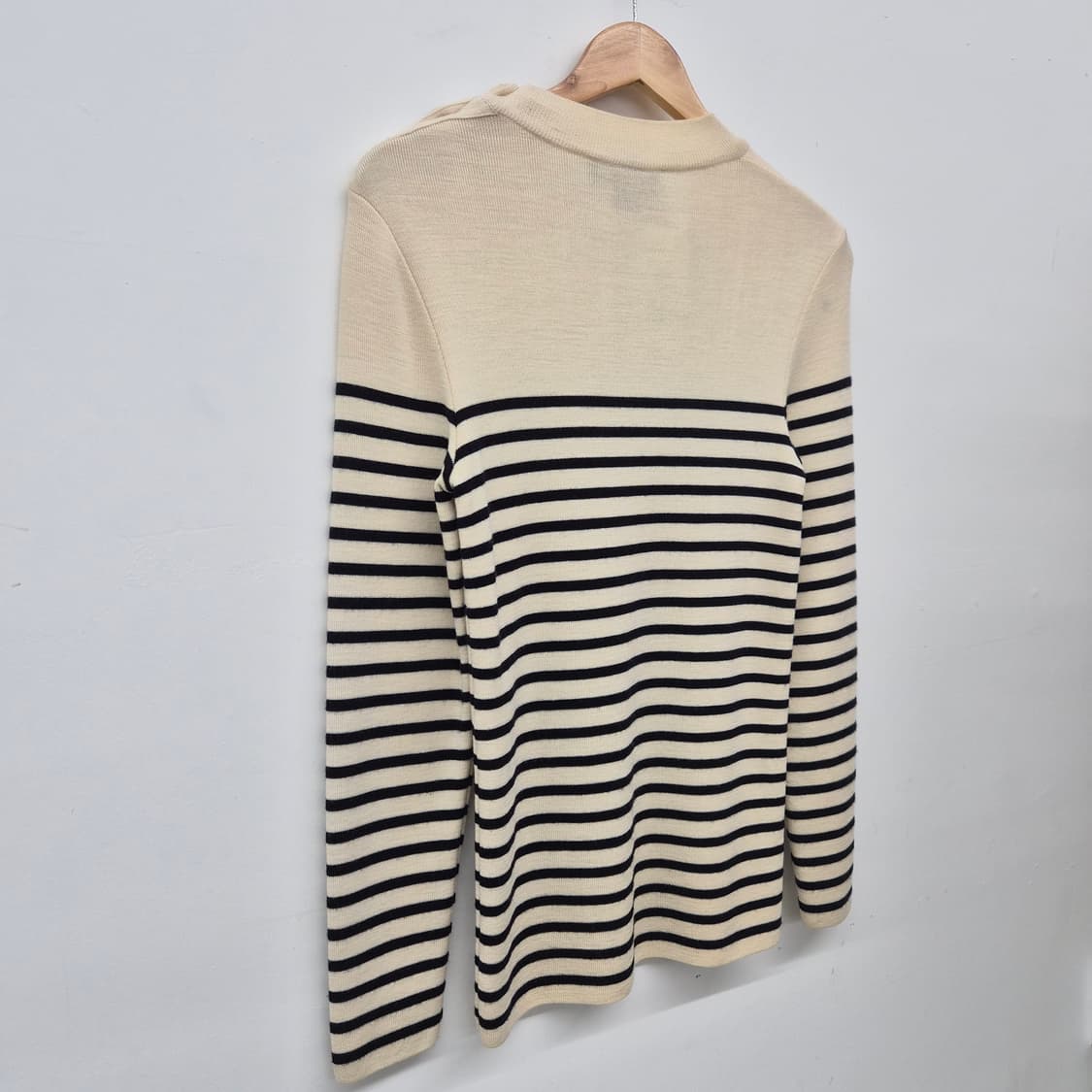 세인트제임스 스트라이프 숄더 버튼 울 니트 여성 M 상품이미지9