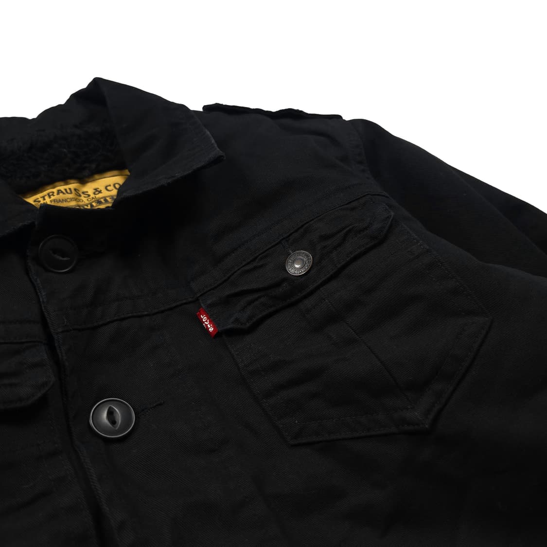 리바이스 일판 오리지널 신치백 블랙 쉐르파 트러커 자켓 (M) 상품이미지3