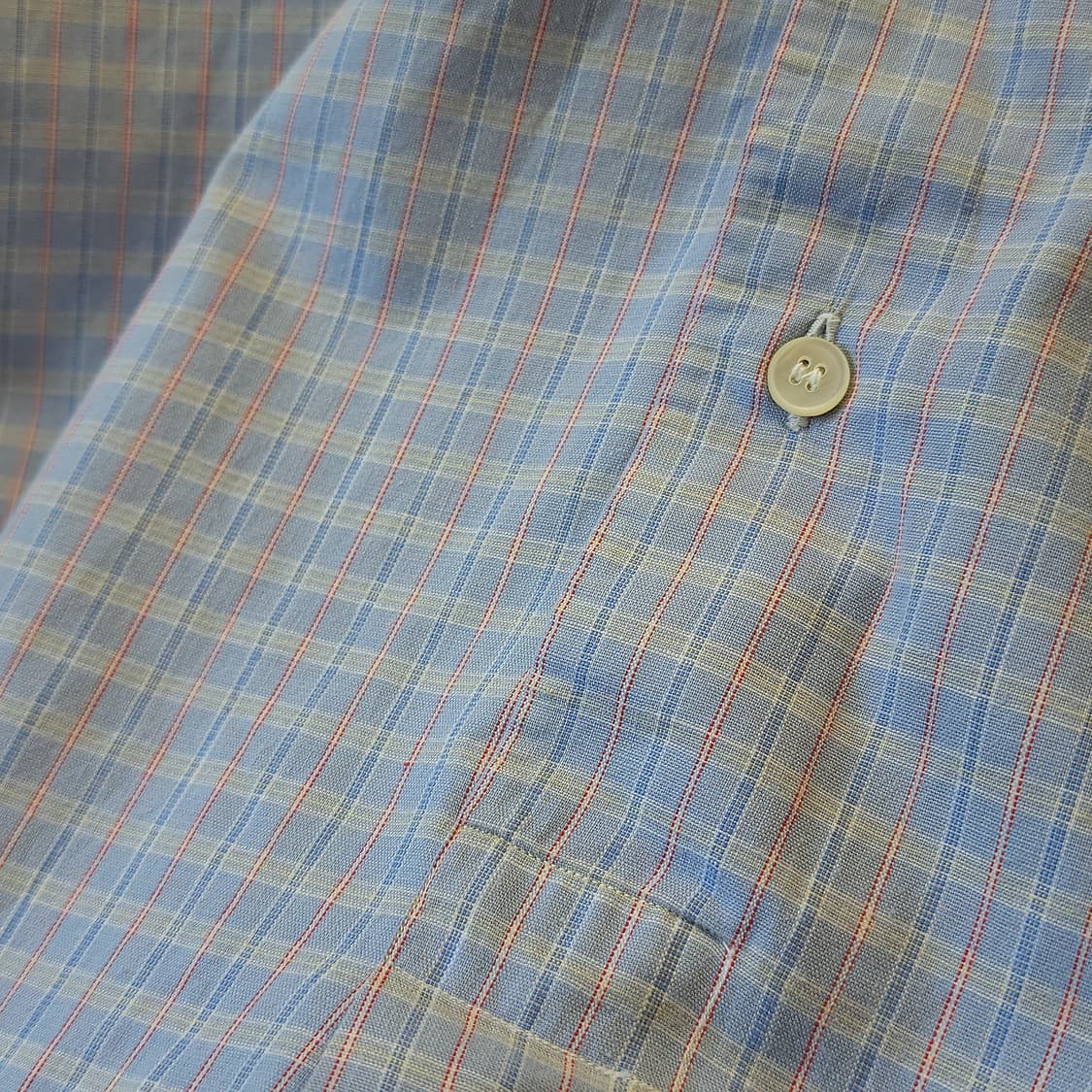 60s 프랑스 워크셔츠 가드너 빈티지 셔츠 스카이 블루 롱 튜닉 셔츠 m 상품이미지9