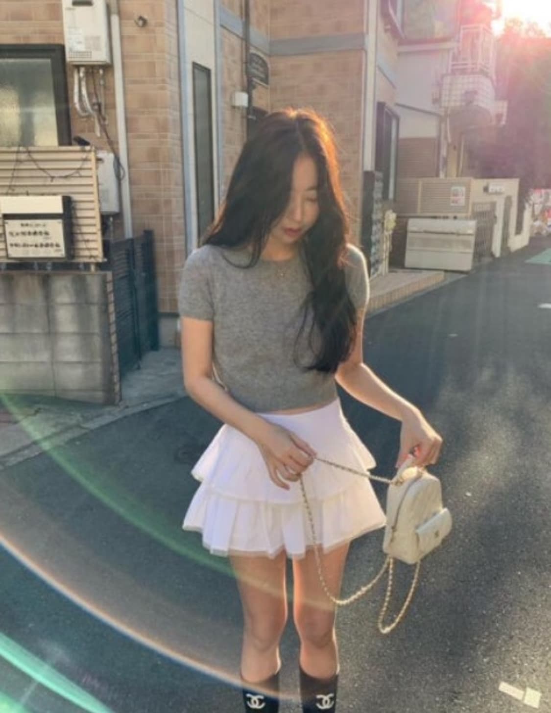 [시예 Siye] 블러썸 하프 니트 (그레이 / 택포함 새상품) 상품이미지2