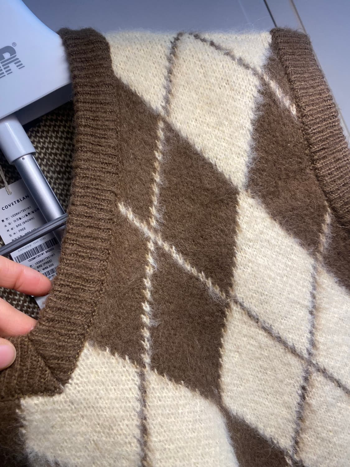 COVETBLAN 아가일 니트 조끼 FREE(새상품) 상품이미지5