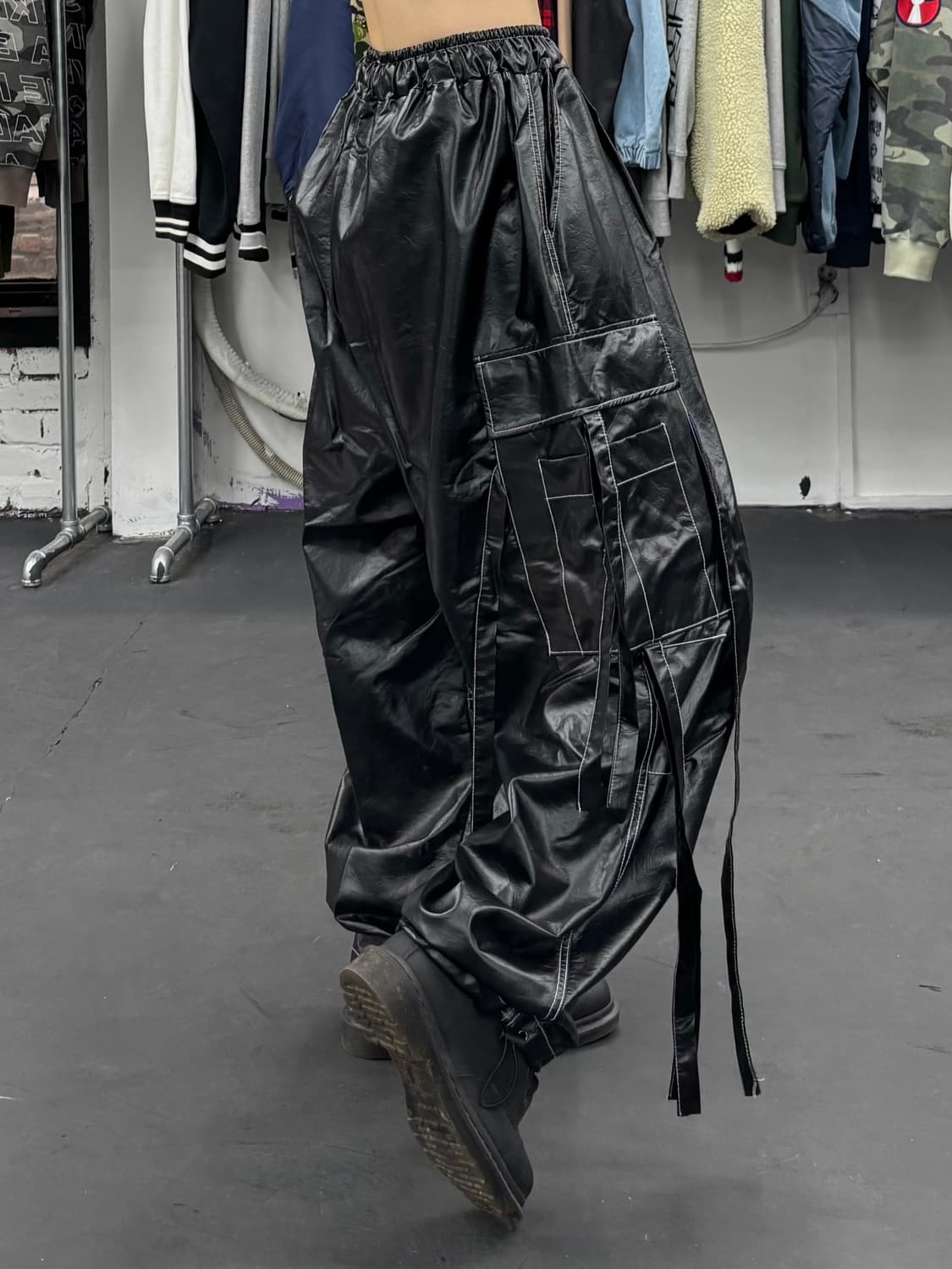 VTG 글로시 밴딩 카고팬츠 상품이미지2