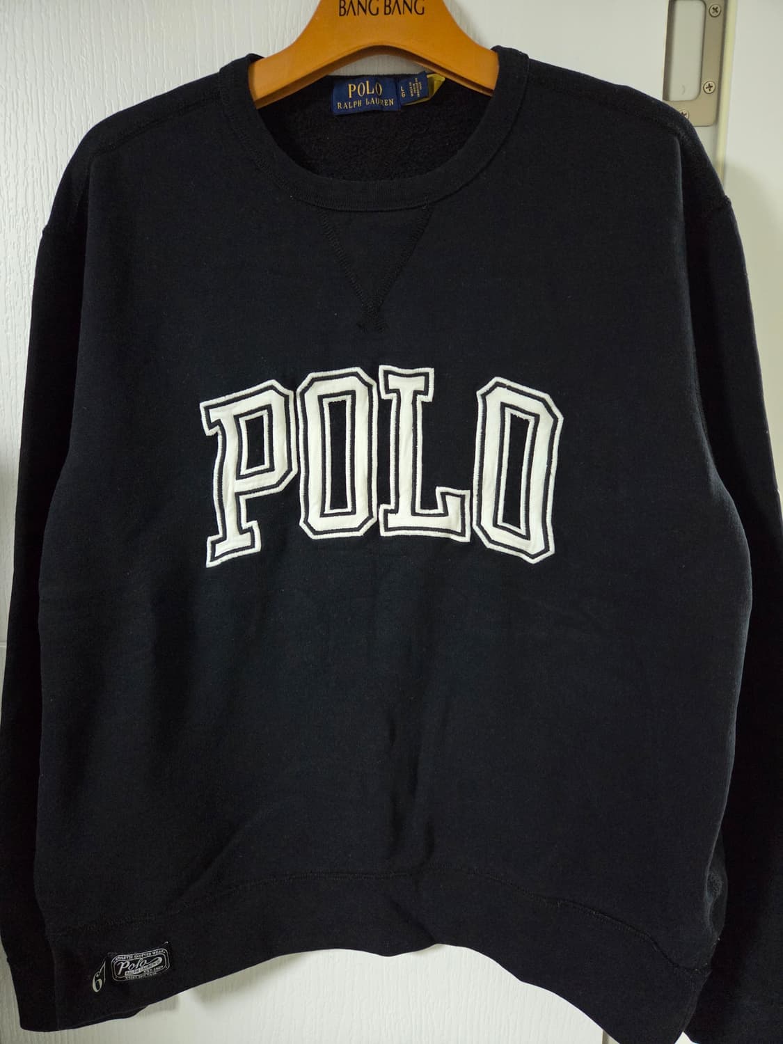 폴로 랄프로렌 블랙 맨투맨 티셔츠 상품이미지1