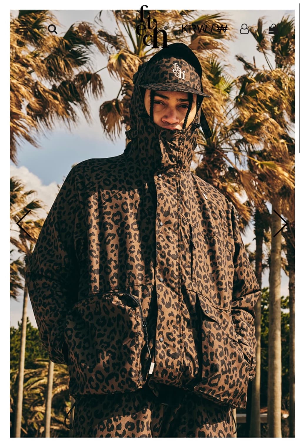 fetch 패치선데이 레오파드 바람막이 상품이미지1