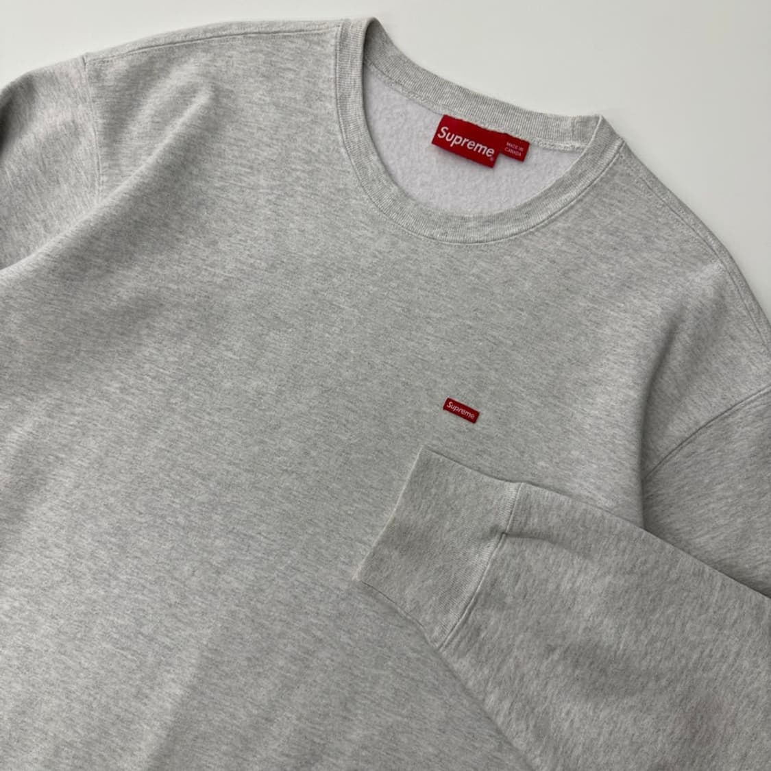 SUPREME 슈프림 스몰 박스 로고 헤더 그레이 크루넥 맨투맨 상품이미지3