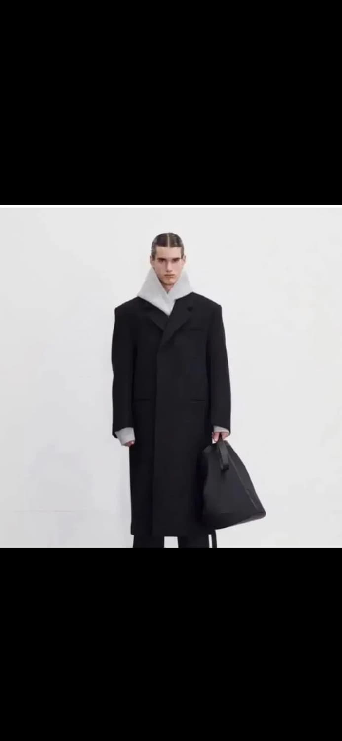 렉토 울 블렌드 코트 블랙L 상품이미지1