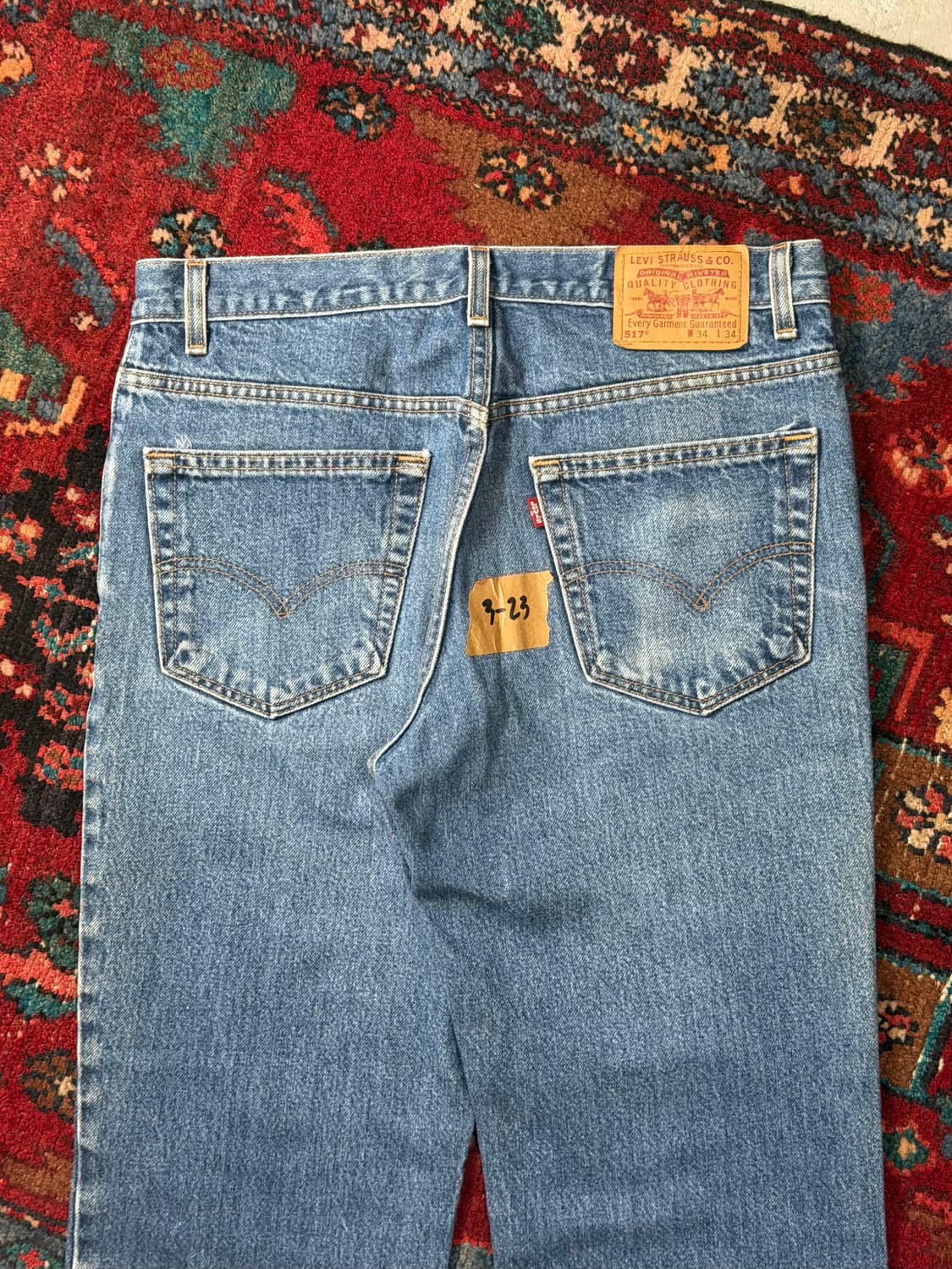 90's USA Made 빈티지 리바이스 517 레드탭 부츠컷 플레어진 상품이미지6