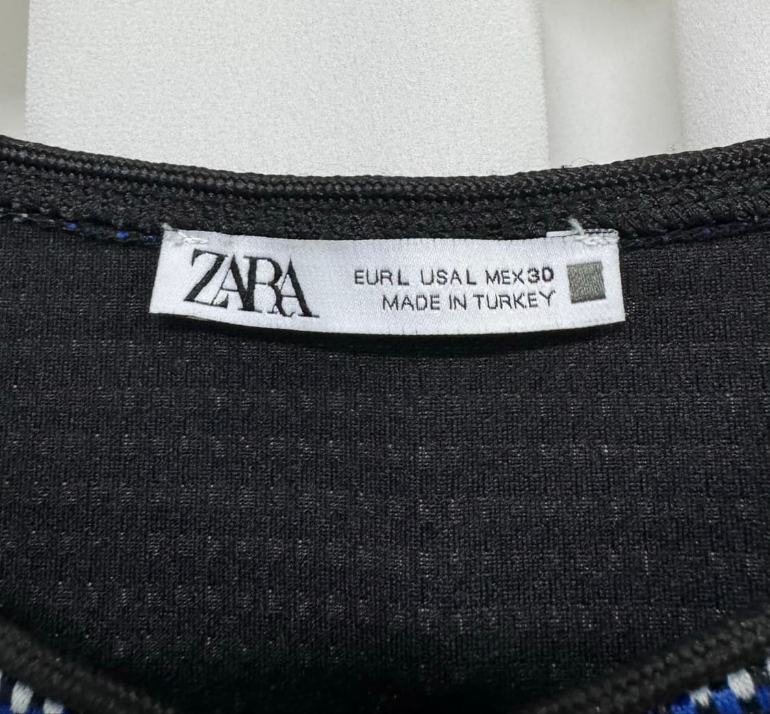 ZARA 자라 반팔 패턴 집업 상품이미지10