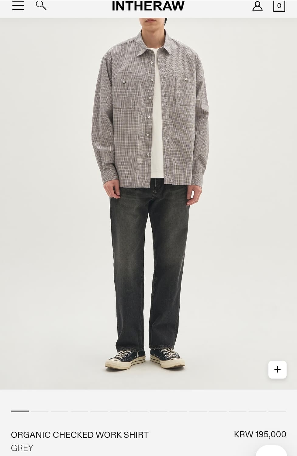 (2) 인더로우  오가닉  체크 워크셔츠  그레이 컬러 상품이미지2
