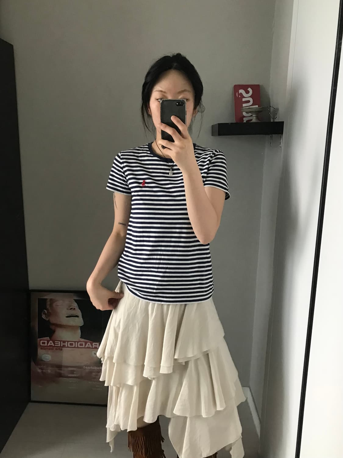 폴로 랄프로렌 포니로고 스트라이프 반팔티 상품이미지1