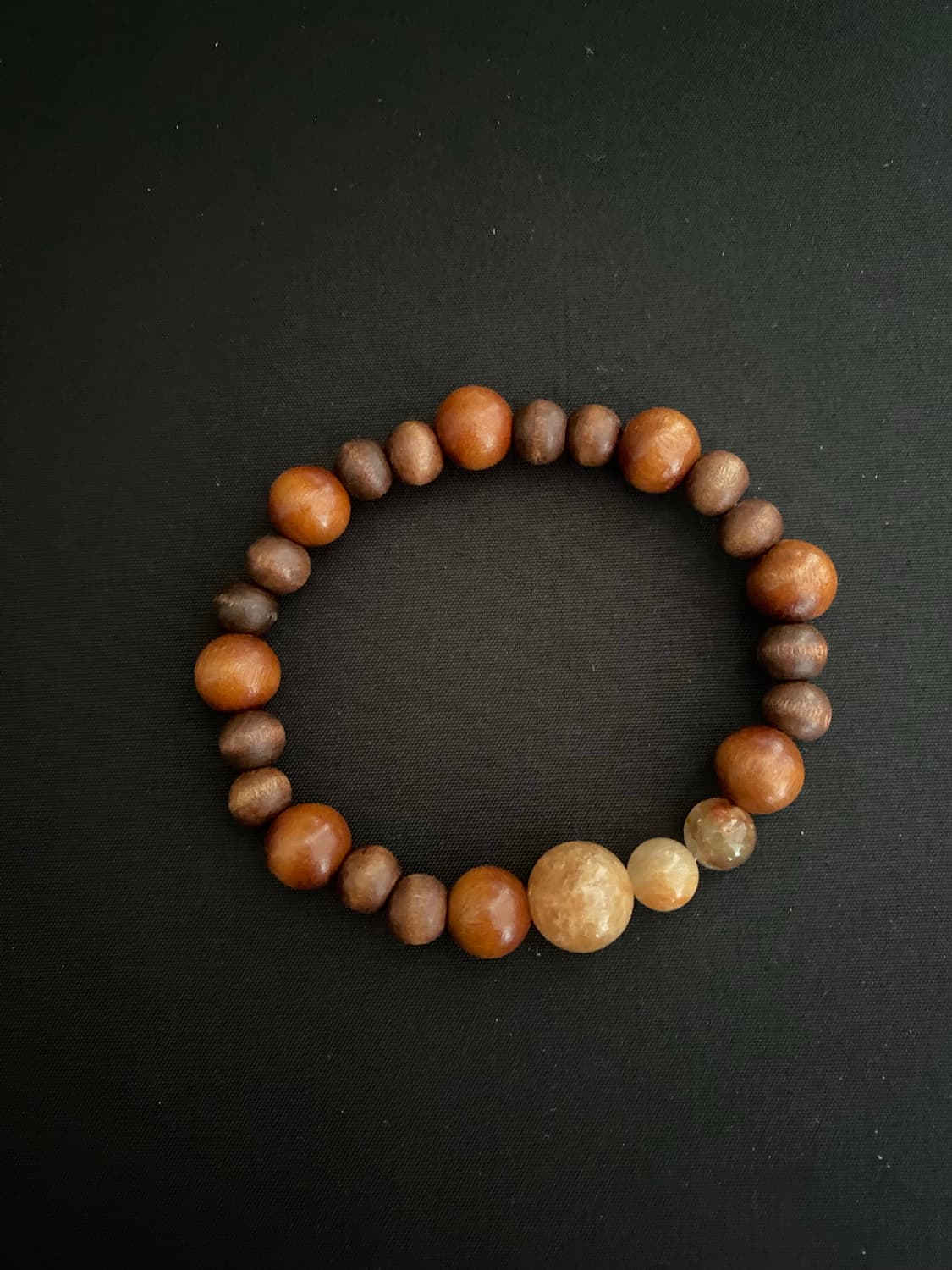 천연석 포인트 우드 팔찌 상품이미지1