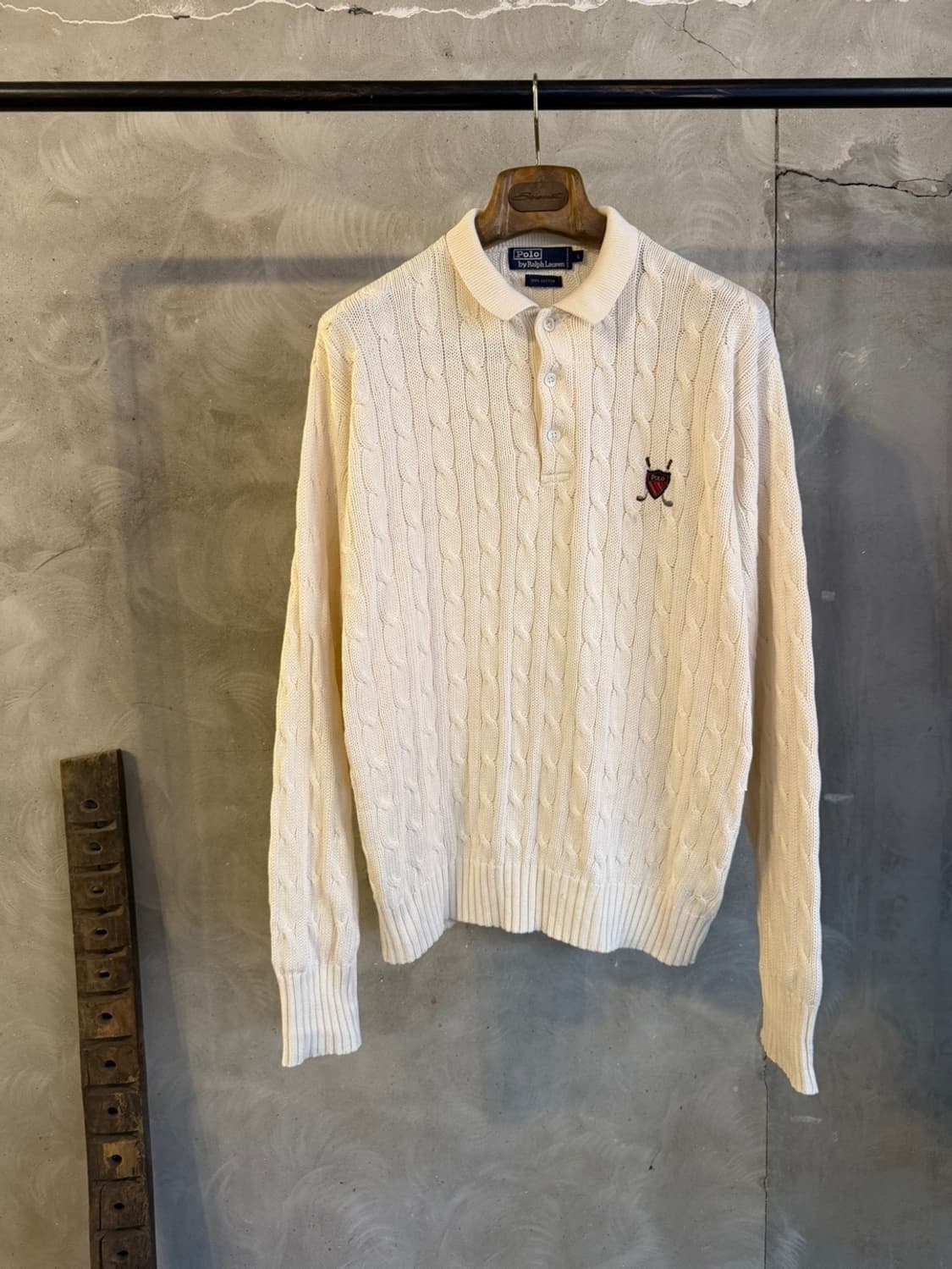90s 폴로 랄프로렌 와펜 케이블 니트 105 상품이미지5