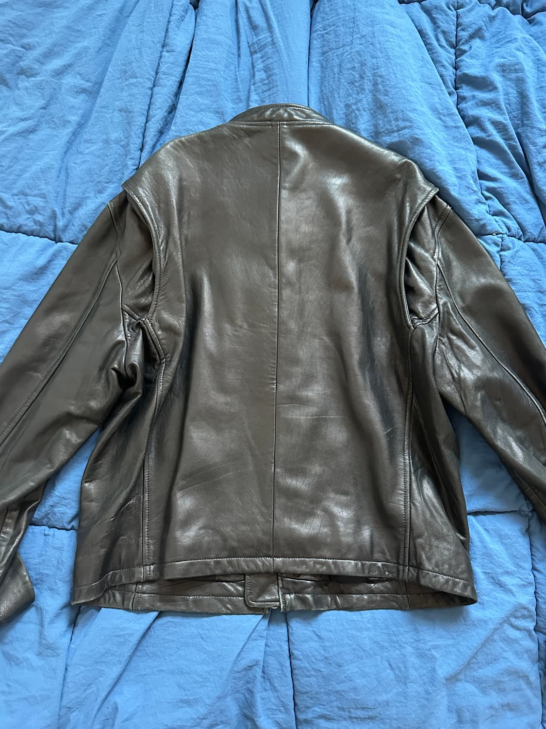 아르마니 익스체인지 가죽 자켓 싱글 차이나 카라 상품이미지2