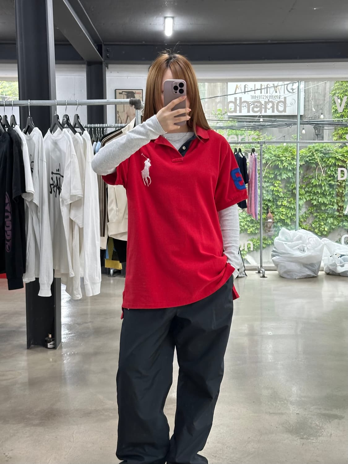 폴로랄프로렌 빅포니 넘버링 PK반팔티 레드 상품이미지3