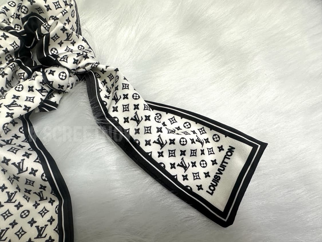  루이비통 화이트&블랙 리본 헤어슈슈 상품이미지3