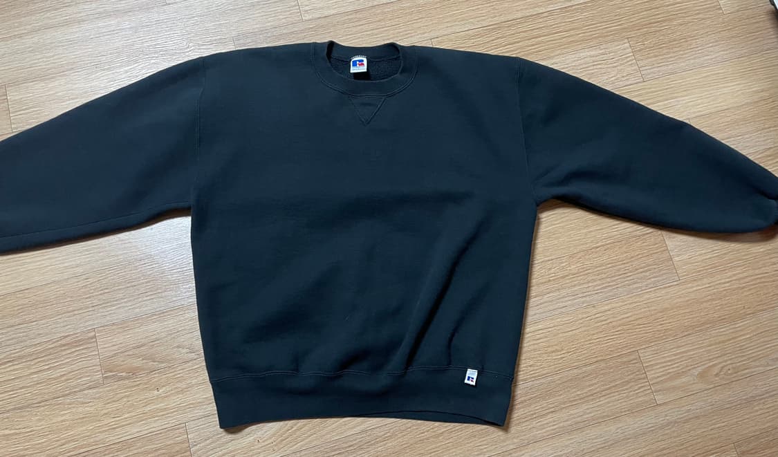 90s 러셀 스웻셔츠 블랙 L 상품이미지1