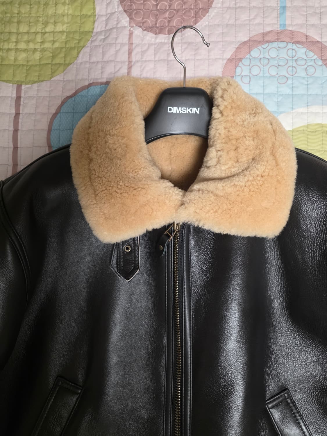 딤스킨 Type B-3 무스탕(무톤) 자켓  딥브라운 2xl 판매 상품이미지2