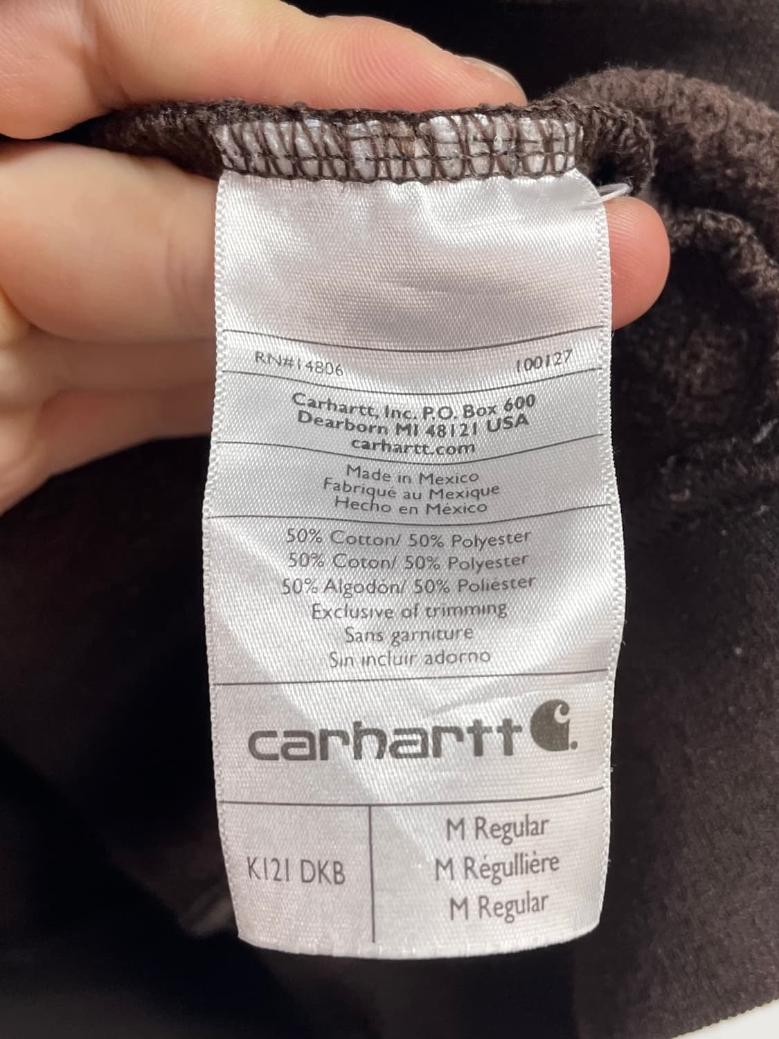 칼하트 오리지널핏 브라운 후드티 (on.53) 상품이미지6