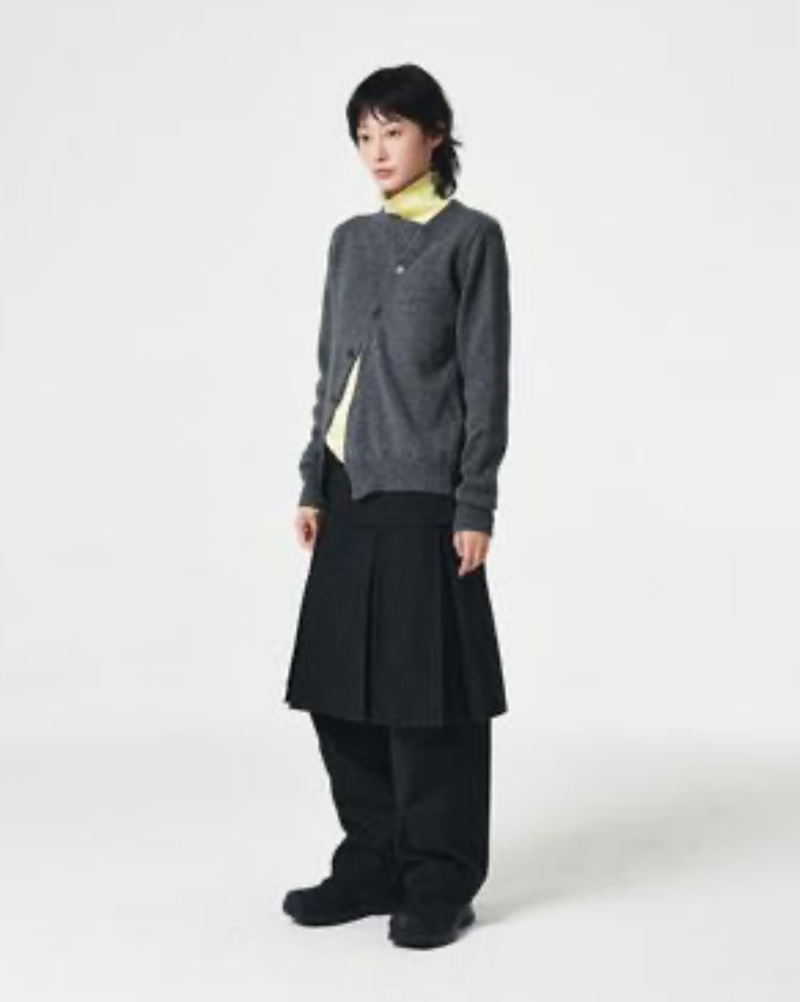 누마레 ee 2-way 니트 그레이 L->XL 교환•판매 상품이미지2