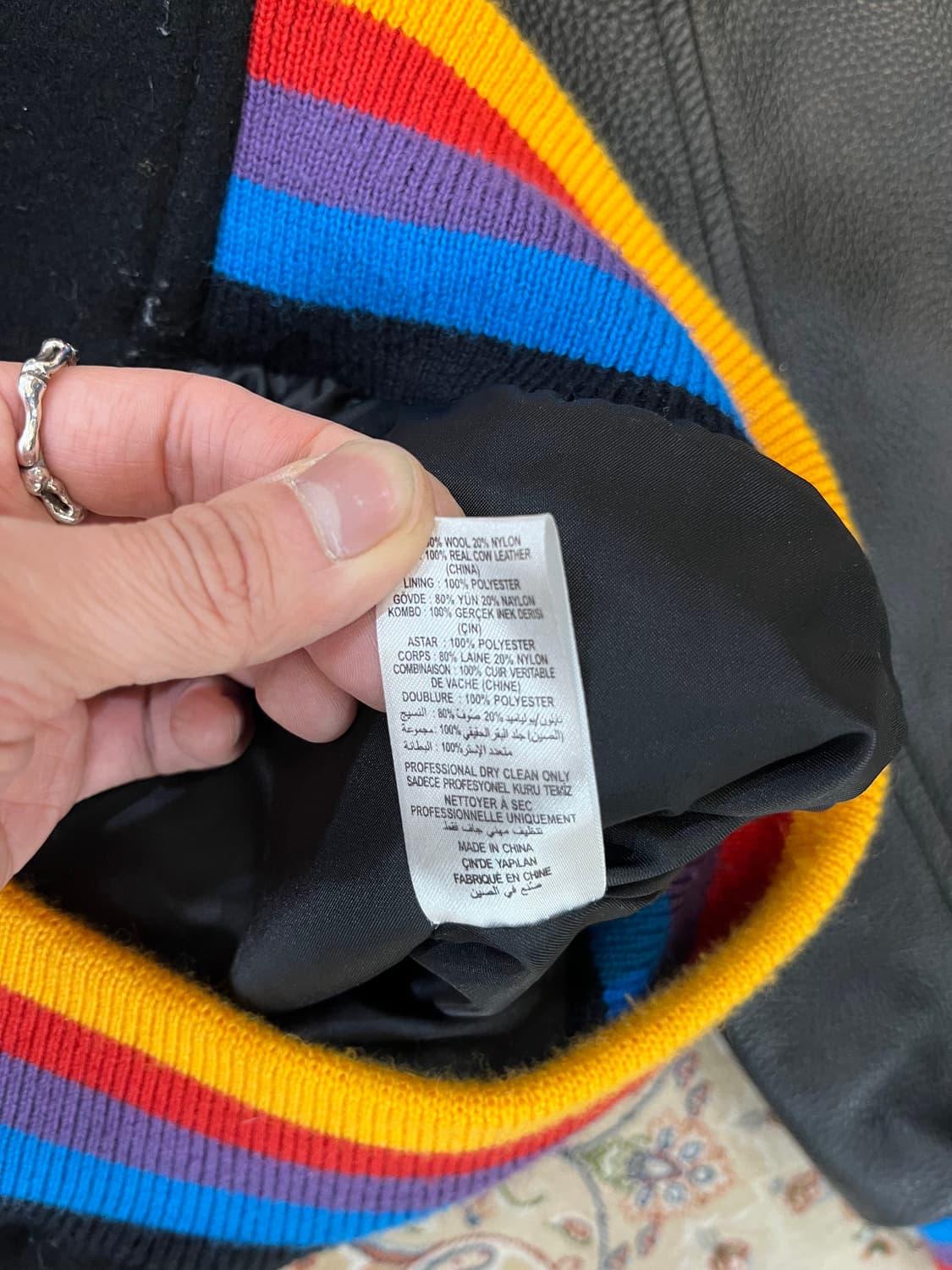 오프닝세레머니 X 코닥 레인보우 패치 바시티자켓 상품이미지6