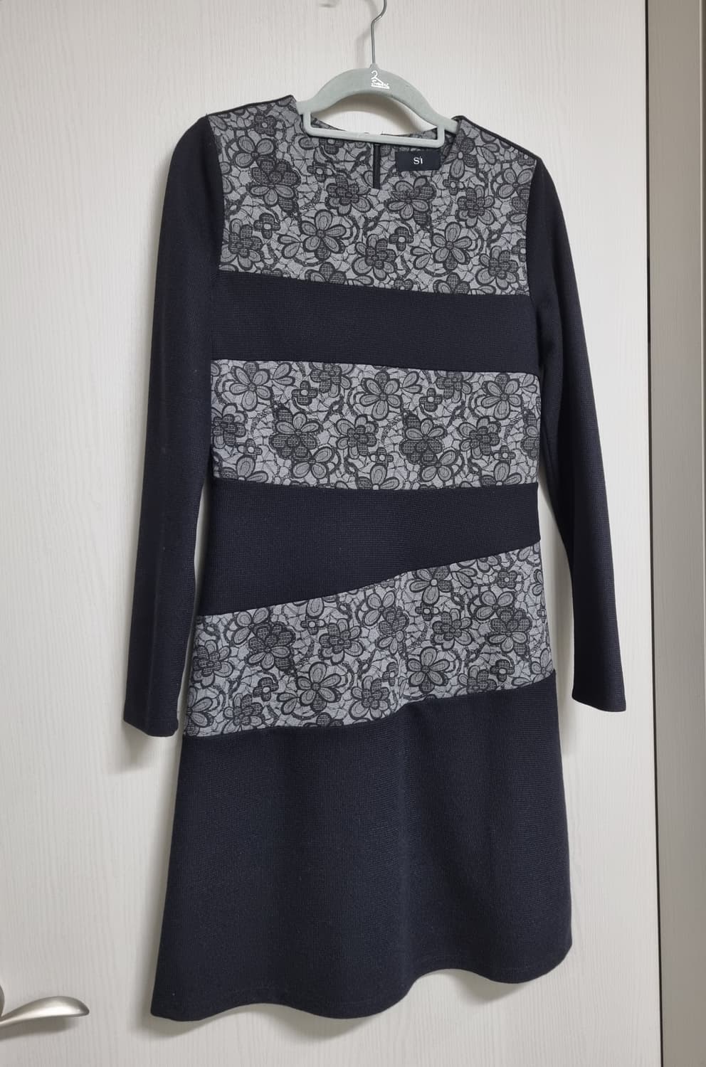 SI 플라워 레이스 배색 원피스(55) 상품이미지3