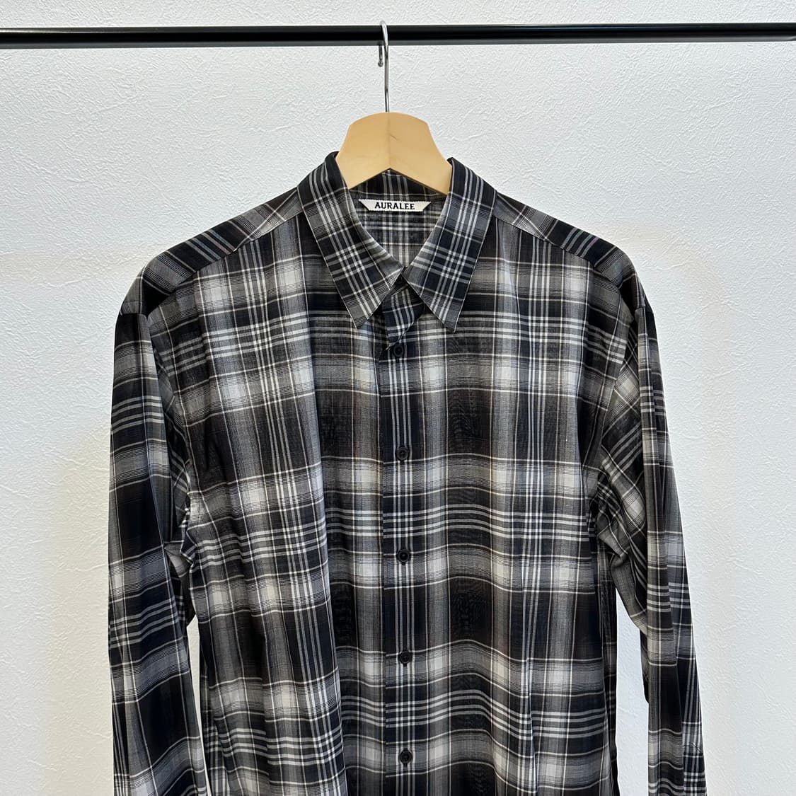 오라리 울 체크셔츠 3사이즈  상품이미지2