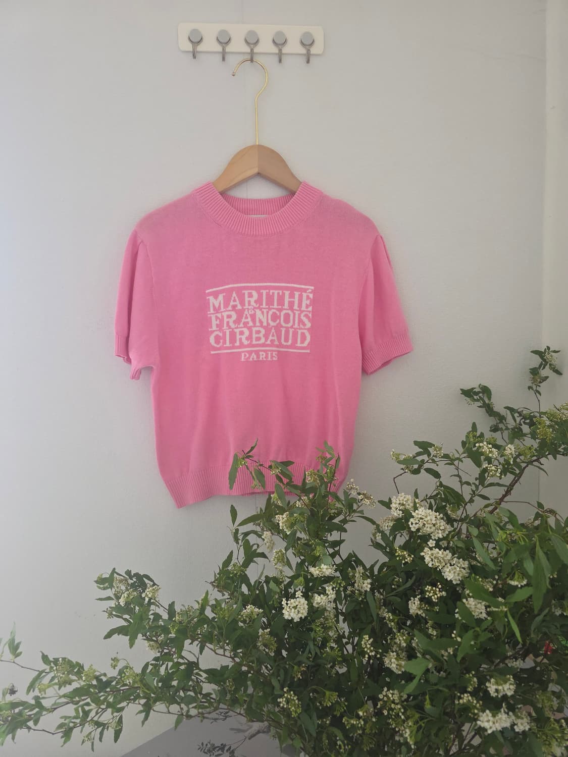 마리떼 프랑소와 저버 반팔 니트 핑크 OS 상품이미지1