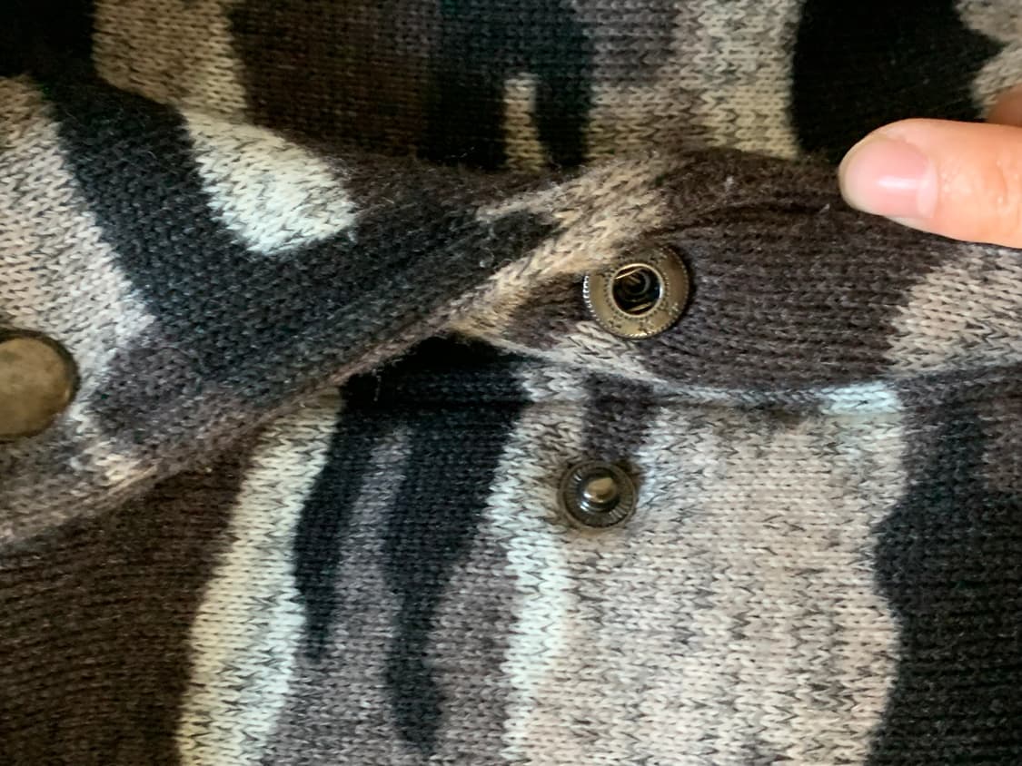 빈티지 카모 니트 자켓 팔아요 착샷있음!! 상품이미지5