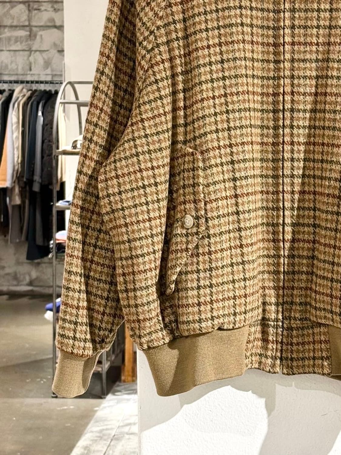 폴로 랄프로렌 90s 브라운 건클럽체크 울 바라쿠타 자켓 상품이미지4