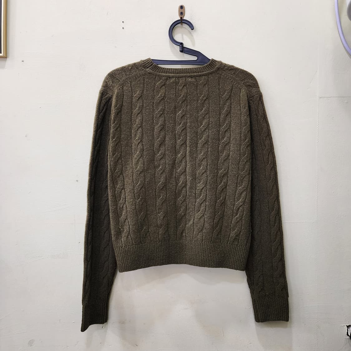 [S] TOPTEN 울 케이블 니트 (카키 브라운) 상품이미지3