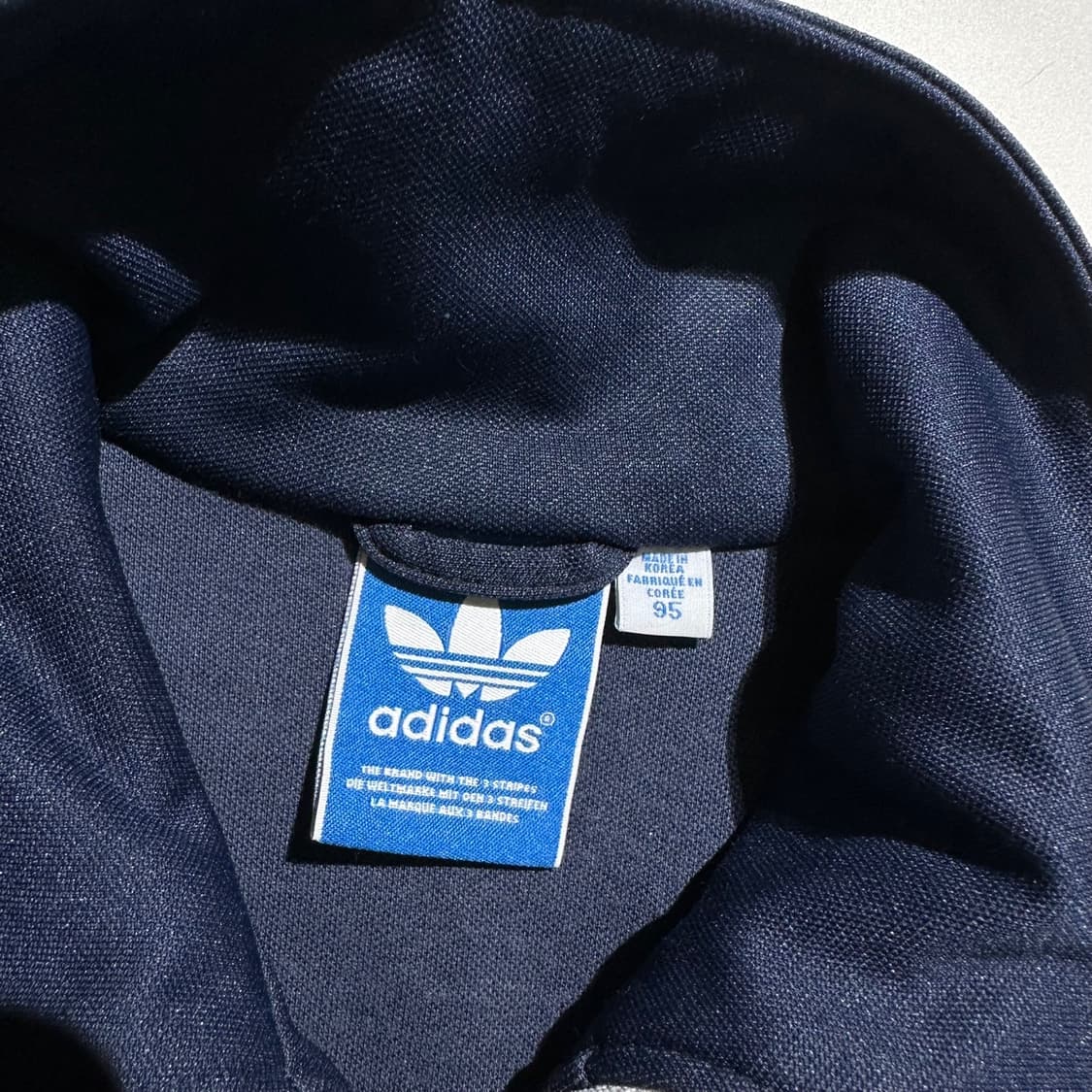 아디다스 로고 파이어버드 트랙탑 자켓 네이비 상품이미지4