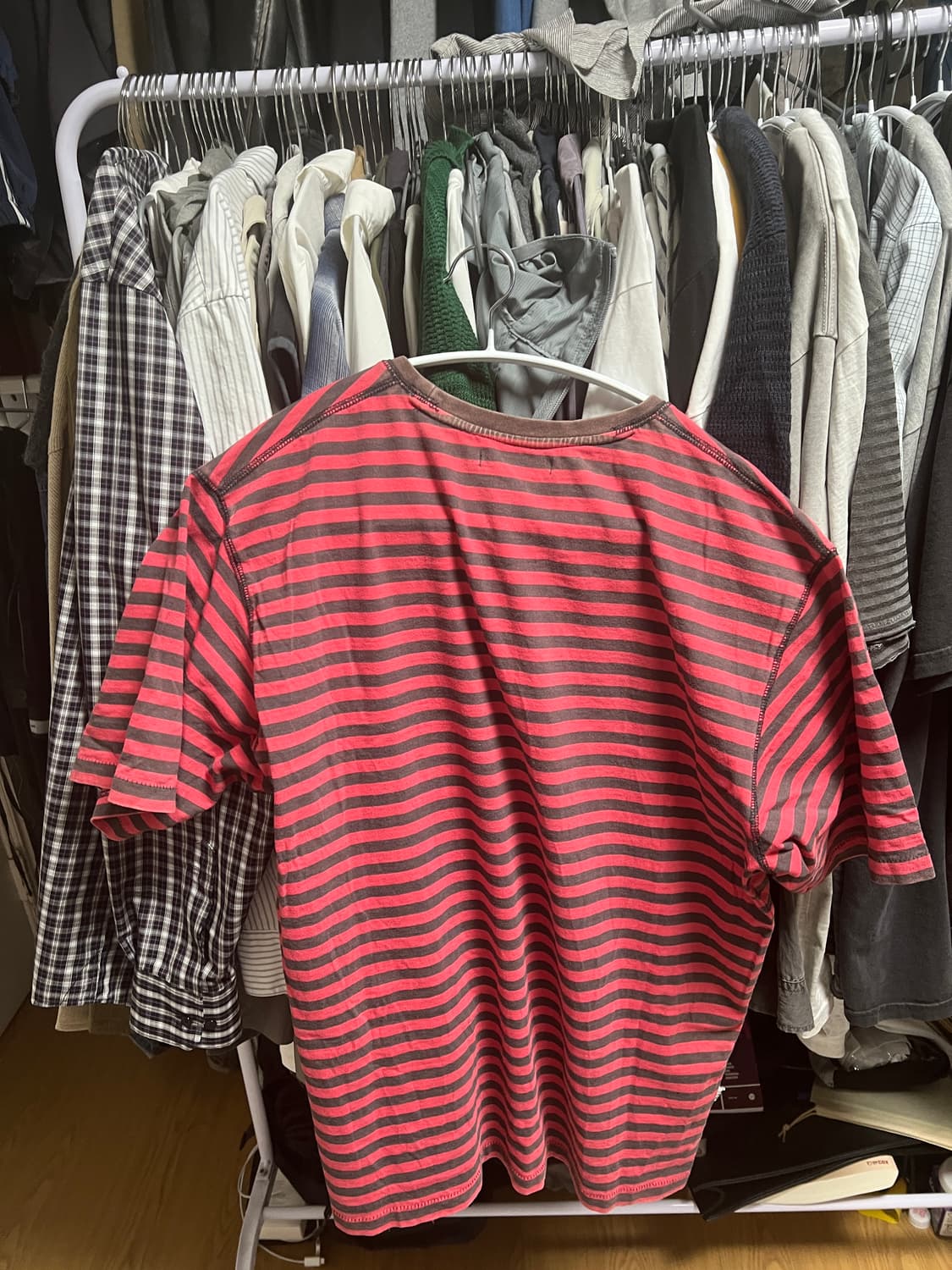 [3] 해칭룸 VTG 레드 스트라이프  반팔티셔츠 상품이미지2