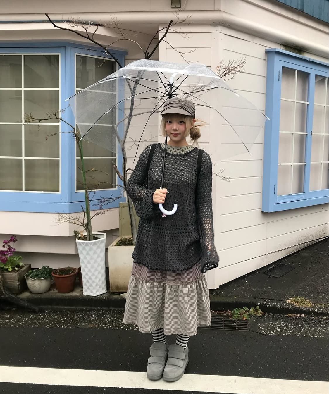 당일배송) 코이세이오 KNOT SHIRRING CAP GREY 셔링 캡 상품이미지4