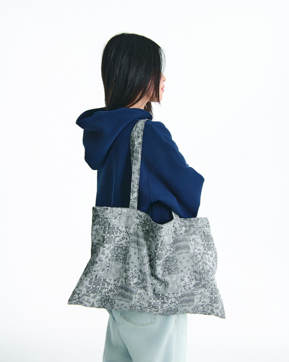 starryfairy Jacquard Patch Bag Grey 상품이미지4