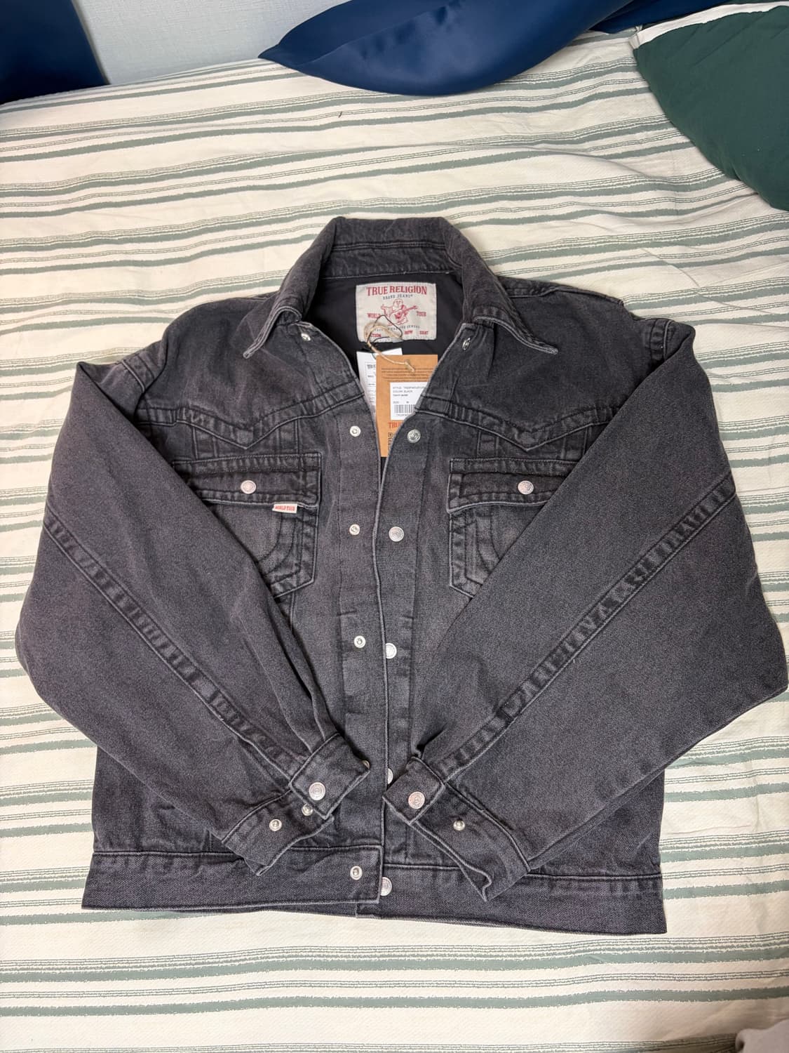 트루릴리젼 흑청 트러커 자켓 m 상품이미지2