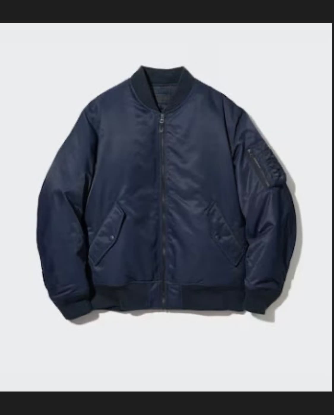 유니클로 MA-1 블루종 블랙 색상 XL 상품이미지2