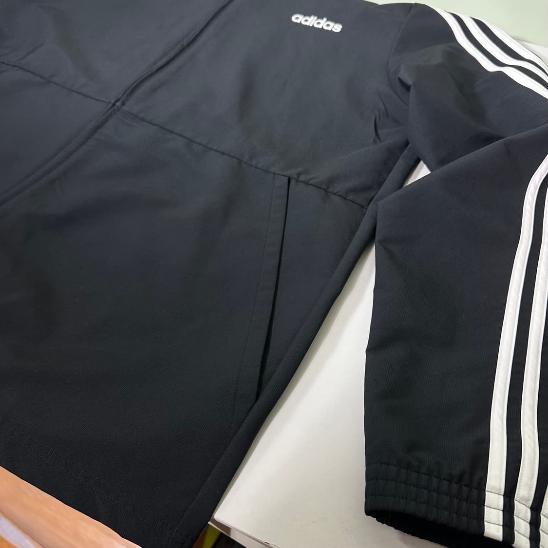 XL 아디다스 3스트라이프 폴리 후디 WB 우븐바람막이 상품이미지3