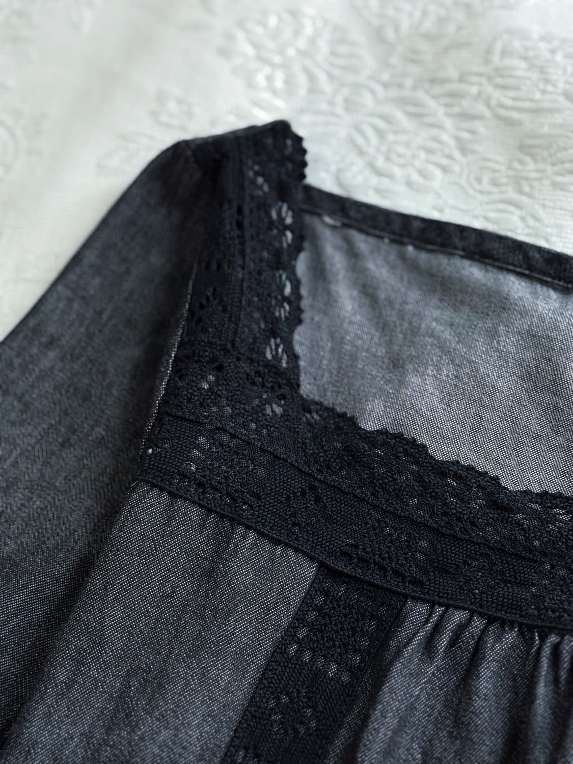 Lace Square Neck Blouse 0217 상품이미지5